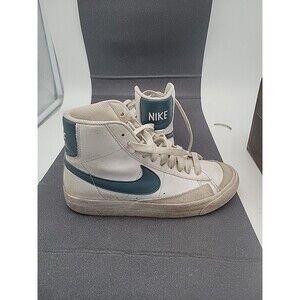 Nike Shoes Youth 4.5 Blazer Mid 77 Lace Up Sneakers White Teal Green Leather